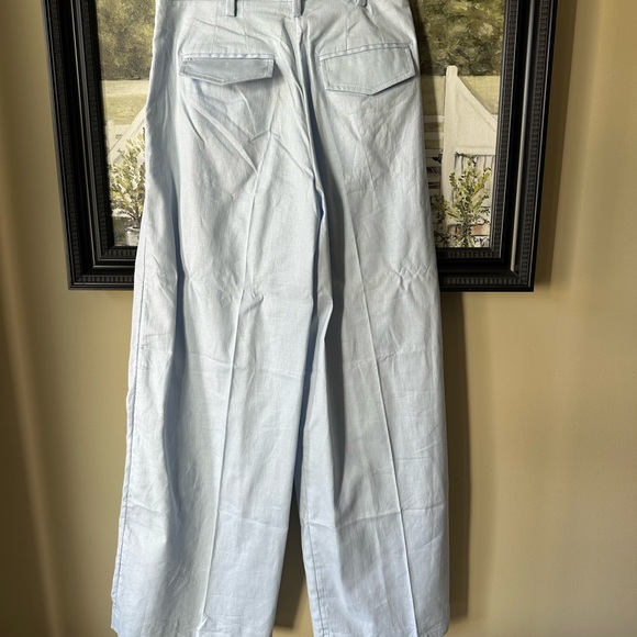 Banana Republic Factory Women’s Wide Leg Linen Blend Pants - Picture 2 of 3